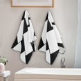 thumbnail image 4 of Black and White Simple Art Hand Towel Absorbent Bath Towels for Bathroom Sports Gym 28" x 14" Set of 2, 4 of 8