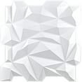 thumbnail image 2 of Art3d White PVC 3D Wall Panel Diamond Wall Panel Jagged Matching 19.7" x 19.7" (12-Pack), 2 of 6