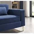 thumbnail image 3 of US Pride Furniture Aesthetic Velvet Sofas for Living Room 3 Seater Couch with Classic Modern Appeal and Luxurious Soft Comfort Easy to Maintain 85.8Wx30.7Dx31.5H Blue, 3 of 4
