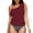 Red, variant on Clearance! Yajing Women's One-Piece Swimsuits Two Piece Swimsuits One Shoulder Tankini Tummy Bathing Suits Ruffle Swimwear M Black