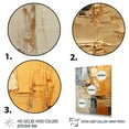 thumbnail image 3 of Designart "Gleaming Geometry Gold Grey painting XV" Abstract Collages Floater Framed Canvas Print, 3 of 7