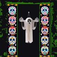 thumbnail image 3 of Letreros de Halloween, accesorios para fotos de miedo, banderines colgantes para festivales y , para patio trasero, puerta al aire libre, Zulema Signo de Halloween, 3 of 8