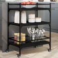 thumbnail image 1 of vidaXL Kitchen Trolley Black 65x40x86.5 cm Engineered Wood, 1 of 5