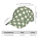 thumbnail image 2 of Balery Daisy Plaid Green Gorra de béisbol de tamaño ajustable para correr, entrenar y actividades al aire libre. Gorra de papá para todas las estaciones., 2 of 6
