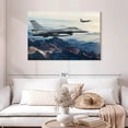thumbnail image 2 of Elephant Stock Jets Over The Mountains Wall Art - Horizontal Canvas Wall Art - Living Room Wall Decor - Military Canvas - Brown And Silver Decor - 45" x 30", 2 of 8