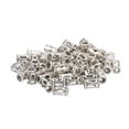 thumbnail image 1 of 50 cuentas para barba de aleación porosa tubulares de plata oscura con cuentas DIY hechas a mano, cuentas espaciadoras de metal, 1 of 8