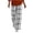 Gray, variant on Maplenight Plaid Wide Leg Pants for Women Elastic Waist Long Trousers with Pockets Loose Casual Lounge Pants