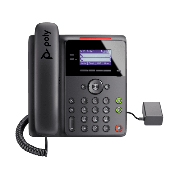 Poly Edge B30 IP Phone Corded Corded Desktop Wall Mountable Black