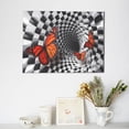 thumbnail image 6 of Balery Butterflies Optical Illusion Pattern Canvas Decorative Picture – 30x40in Premium Wall Art, Modern Canvas Print for Home Decor（Horizontal）, 6 of 6