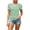Green, variant on QSAWXQZ Women's Striped T Shirts V Neck Short Sleeve Summer Casual Tops M