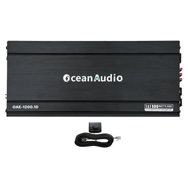 OceanAudio OAE-1200.1D Class D Monoblock Power Vehicle Audio Amplifier, Max 2400W Black