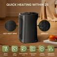 thumbnail image 6 of Auseo 750W/1500W Space Heater with ETL Certified,  2S Rapid Heating, Multiple Safety Protection, Ceramic Heater for Home/Bathroom/Kitchen/Office, Black, 6 of 9