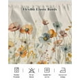 thumbnail image 7 of Vintage Flowers Bed Skirt King Size 18" Drop Watercolor Floral Leaves Linen Ruffled Wrap Around Bed Skirts Adjustable Elastic Bedskirt Dust Ruffle for King Size Bed, 7 of 7