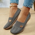 thumbnail image 3 of Womens Knit Orthopedic Wedges Slip on Loafers Fall Casual Walking Driving Non Slip Work Shoes, 3 of 7