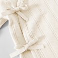 thumbnail image 2 of Jalioing Newborn Cotton Rompers Soft Comfortable Tie Side Bodysuit Solid Color Long Sleeve Romper for Baby Boy Girl, 2 of 6