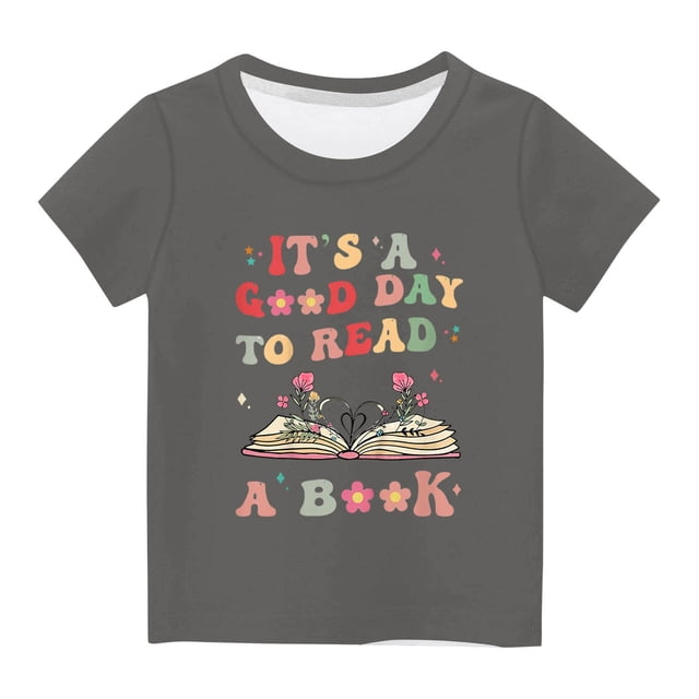 Chandails pour Enfants T-Shirt Graphique à Manches Courtes Col Rond Crop Top pour Filles et Garçons de 3 à 14 Ans T-Shirt Tee