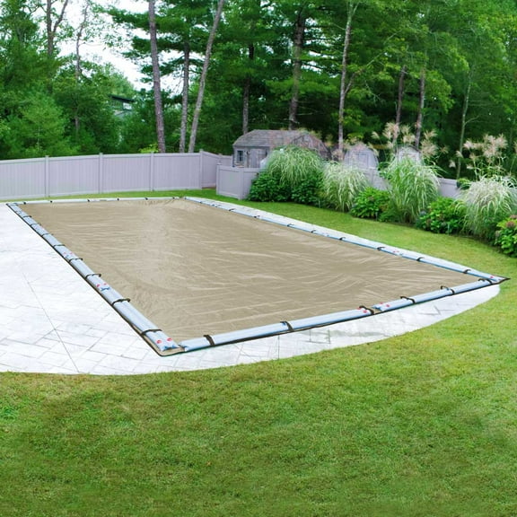 Pool Mate 20 Year Premium Tan In-Ground Winter Pool Cover, 20 x 40 ft. Pool