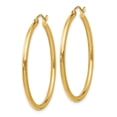 thumbnail image 2 of 14k Yellow Gold 2x35mm Hoop Earrings Round, 2 of 8