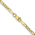 thumbnail image 3 of Auriga Fine Jewelry 10K Yellow Gold 2.5 mm Semi-Solid Figaro Chain Necklace for Women 24", 3 of 6
