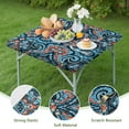 thumbnail image 4 of Vibrant Boho Floral Elastic Tablecloth for Square Table Settings, 4 of 6