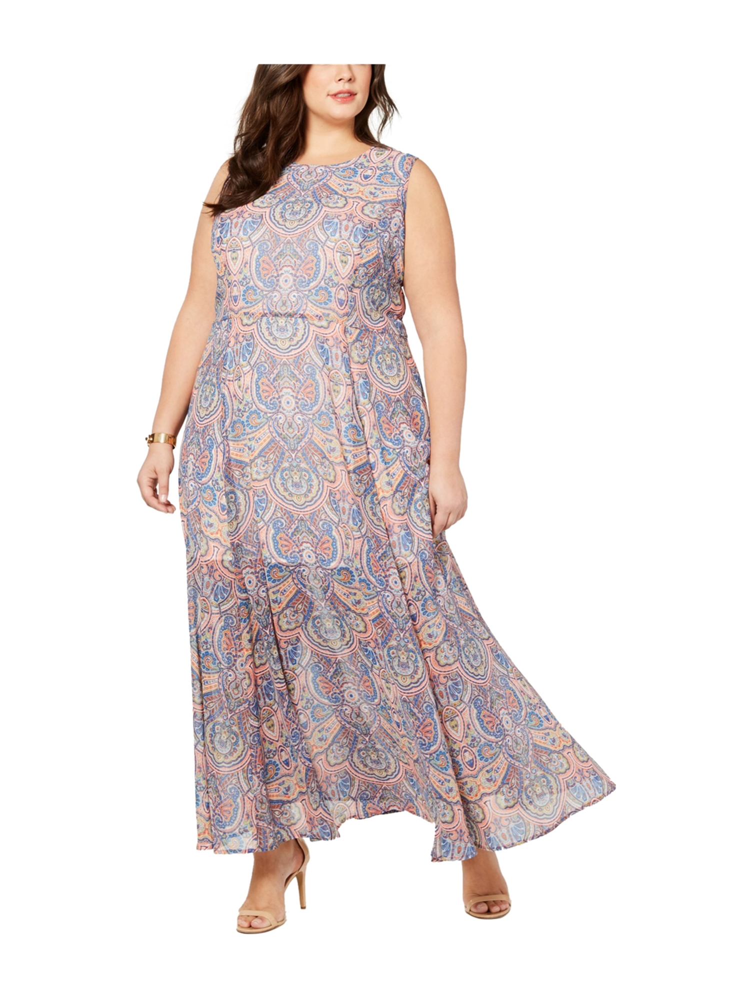 plus size paisley maxi dress