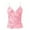 Pink, variant on Women Sequin Sparkly Cami Top Spaghetti Strap Rhinestone Camisole Sheer Mesh See Through Tank Top Pink S