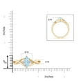 thumbnail image 4 of ANGARA Natural Criss-Cross Marquise Aquamarine Ring with Diamonds in 14K Yellow Gold for Women (Size-10x5mm) | March Birthstone, Anniversary, Jewelry Gift for Women | Natural Aquamarine Ring, 4 of 9