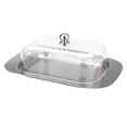 thumbnail image 2 of Stainless Dish | Premium Butter Dish with Lid and Easy Grip Handle | Easy to Use and afe Safe | 18.5cm x 12.2 X 6.8cm transparent lid, 2 of 7