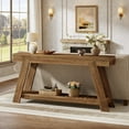 thumbnail image 3 of Tribesigns 63" Solid Wood Long Console Table With Storage For Entryway, Living Room, 3 of 5