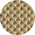 thumbnail image 1 of Ahgly Company Machine Washable Indoor Round Transitional Red Brown Area Rugs, 5' Round, 1 of 7