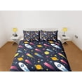 thumbnail image 2 of Stars And Spaceships Doona Cover Kids, Galaxy Bed Set Full, King,, 2 of 4