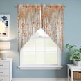 thumbnail image 6 of Orange Grey Forest Kitchen Window Curtains, Swag Curtains Valance for Bedroom Living Room Bathroom, Grey Modern Art Oil Painting Rod Pocket Window Treatment Curtain Block Drapes 2 Panels 36"x36", 6 of 9