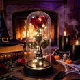 thumbnail image 4 of Eliaeconx Lighted Halloween Ghost Figurine, Holding Spooky Rose, LED Pumpkin Base for Tabletop, Spooky House, Indoor Party Decor, 4 of 6