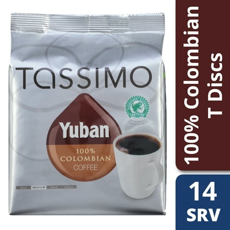 Yuban 100% Colombian Coffee T-Disc for Tassimo Brewing System, 14 count Wrapper