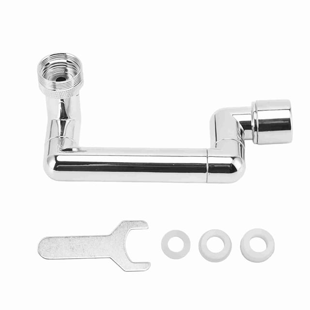 Extensor de grifo giratorio telescópico de ABS, cromado y cobre, para lavabo de cocina