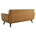 thumbnail image 5 of Loveseat Sofa, Brown, Velvet, Modern Contemporary, Mid Century Living Hotel Lounge Cafe Lobby, 5 of 8