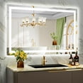 thumbnail image 1 of YEELAIT 48x30 Inch LED Bathroom Mirror with Lights Front and Backlit Lighted Vanity Mirror for Bathroom Wall with 3 Colors Dimmable Anti-Fog Memory Shatter-Proof IP54 Waterproof Horizontal/Vertical, 1 of 6
