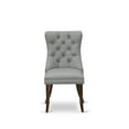 thumbnail image 6 of East West Furniture Parsons Dining Chairs - Light Gray faux leather Upholstered, Set of 2, 6 of 6