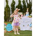 thumbnail image 4 of Arshiner Toddler Girls Summer Outfit Sleeveless Ruffle Top and Elastic Shorts Set Kids Short Set, 4 of 6