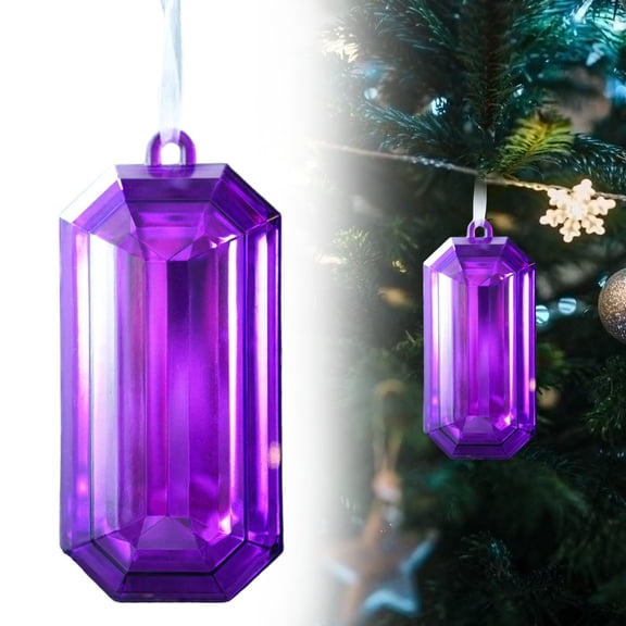 Christmas Hanging Ornaments,Colorful Shiny Acrylic Gem Pendant Christmas Tree Ornaments For Christmas And Decor