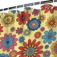 thumbnail image 3 of Pioneer Flower Floral Print Pattern Shower Curtain 72"x72", Bathroom Decorative Shower Curtain Set with 12 Hooks, Waterproof Washable, 3 of 6