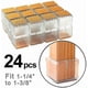thumbnail image 1 of 24 Pcs Chair Leg Square Furniture Floor Protectors With Felt Pad, Chair Slides Feet Caps Tips Fit 1.18 Inches To 1.38, 1 of 4