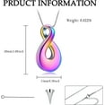 thumbnail image 2 of Infinity Urn Necklaces Teardrop Cremation Jewelry for Ashes Keepsake Memorial Pendant for Women Men Loved ones, 2 of 7