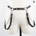 thumbnail image 1 of Women Gothic Waist Belt Faux Leather Straps Chain Punk Choker Leg Ring Jewelry Conbo, 1 of 5