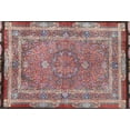 thumbnail image 1 of Ahgly Company Machine Washable Indoor Rectangle Traditional Brown Red Area Rugs, 6' x 9', 1 of 7