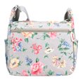 thumbnail image 2 of YUCHANG Floral Shoulder Bag for Women, Fashion Crossbody Handbag, Lightweight Nylon Purse with Adjustable Strap and Multiple Pockets, 2 of 8