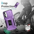 thumbnail image 6 of Cowithday for Samsung Galaxy S24 Plus 5G Case with Slide Camera Cover, [Full Camera Protection] [Magnetic Rotated Kickstand] Military Grade Shockproof Heavy Duty Cover for Samsung S24+ 2024, Purple, 6 of 8