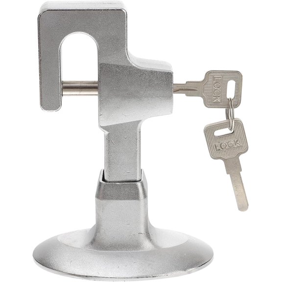 Steel Key Lock Anti-Theft Device for Cars, Trucks Clutch Pedal, Accelerator, Silver
