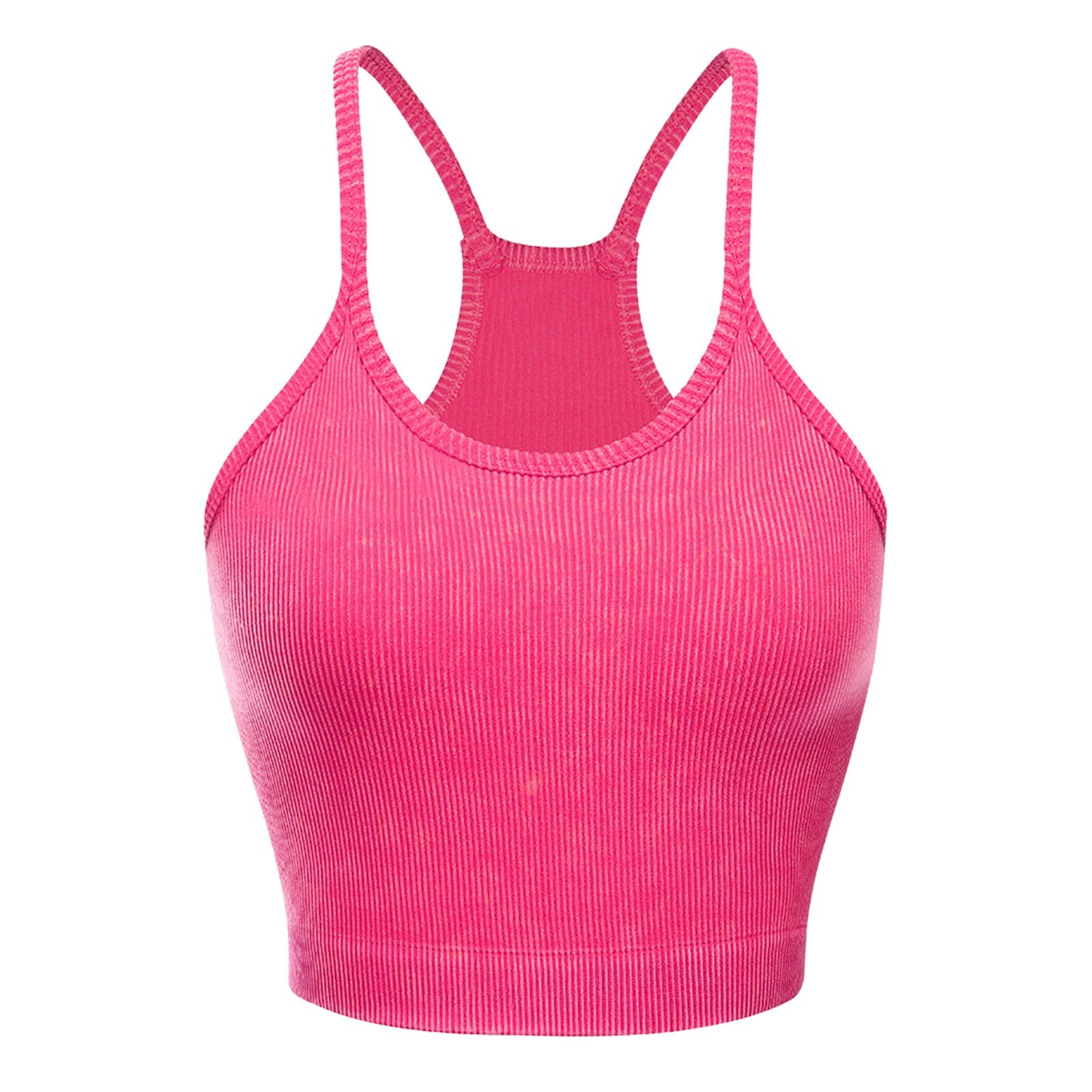Soutien-gorge Sport Femme Tricoté - Sans Armatures, Bretelles Fines, Dos Nageur, Pour Yoga Et Gym