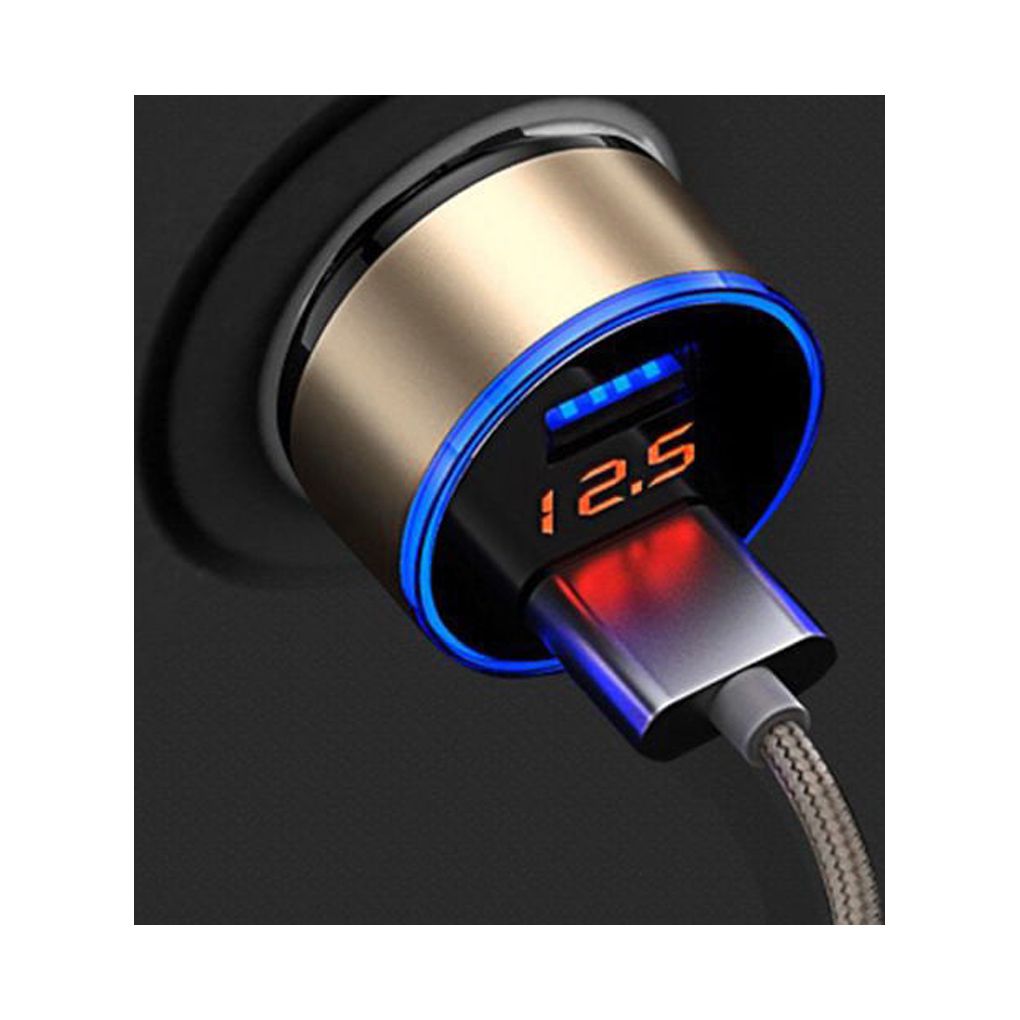 Cusimax Car Charger 5V 3.1A Quick Charge Dual USB Port LED Display Cigarette Lighter Phone Adapter - image 2 of 7